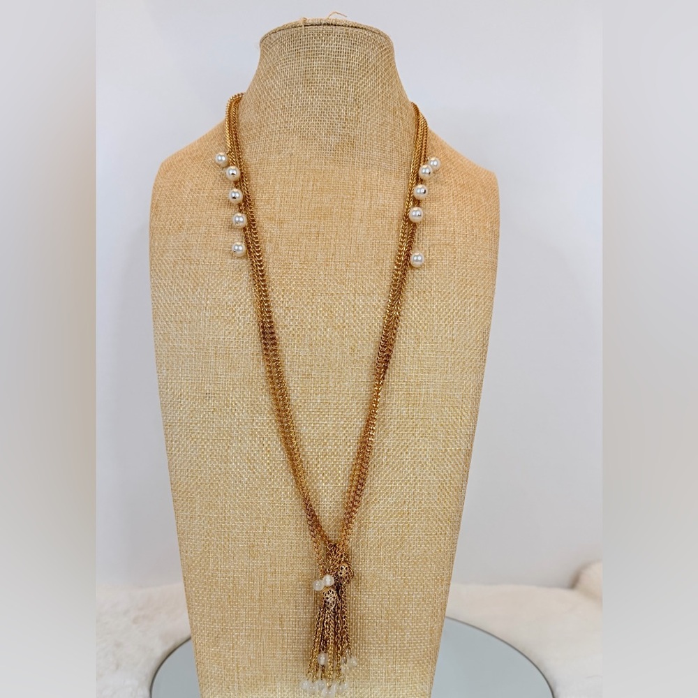 Kramer Gold Necklace with Pearl Accents